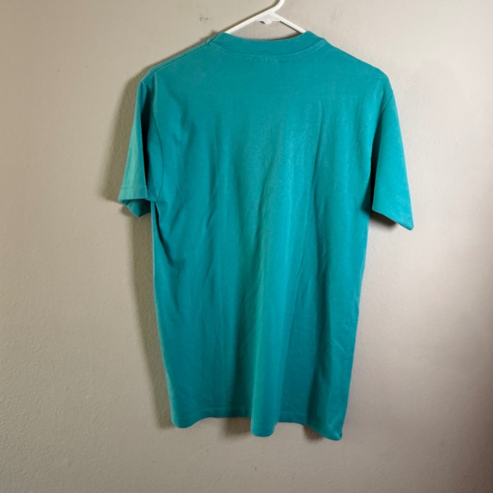 Vintage Hanes John Muir Wilderness Florence Lake Teal Graphic T-Shirt Mens M - Picture 7 of 7
